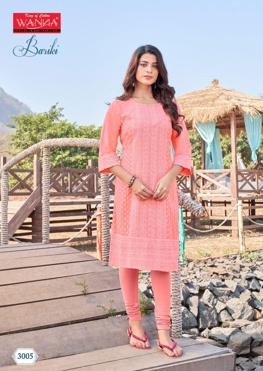 Wanna Bariki 3 New Ethnic Wear Rayon Designer Latest Kurti Collection